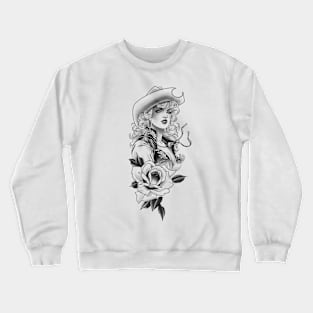 Wholesome Cowgirl - transparent Crewneck Sweatshirt